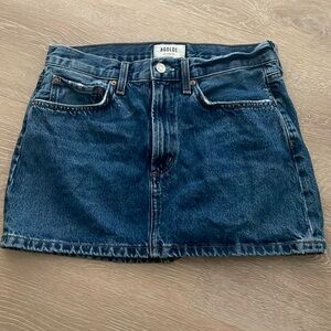 Agolde Dark Wash Denim Skirt